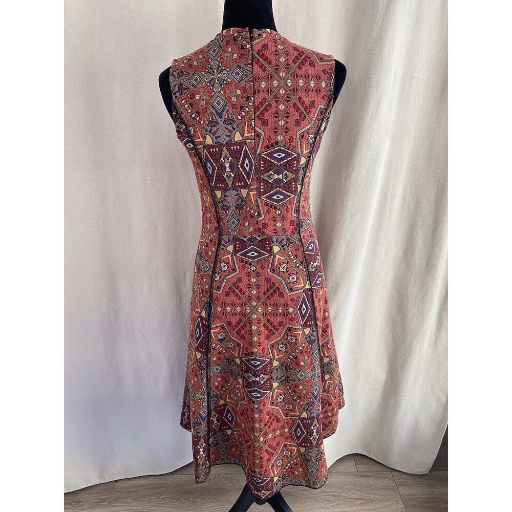 Zara Rusty Red Boho Cotton Aztec Pattern Summer Spring Casual Party